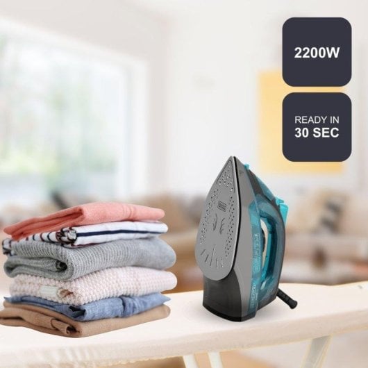 Plancha de Vapor Black & Decker 2200W con Suela de Acero Inoxidable