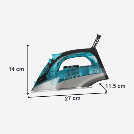 Plancha de Vapor Black & Decker 2200W con Suela de Acero Inoxidable