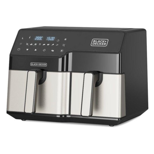 Freidora de Aire Doble Black & Decker BXAF9000E 9L 2500W con Double Cooking y Pantalla Táctil