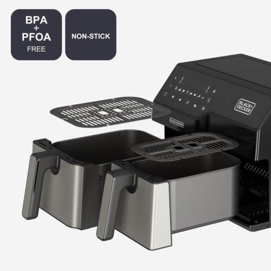 Freidora de aire Black & Decker BXAF9000E 9 L 2500 W doble cesta