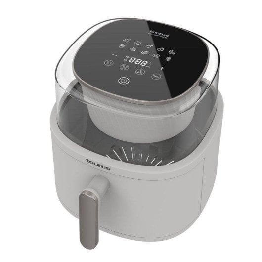 Freidora de aire Taurus Aero Crisp Spin 6 L 1550 W con ventana y removedor automático