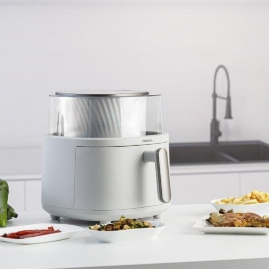 Freidora de aire Taurus Aero Crisp Spin 6 L 1550 W con ventana y removedor automático
