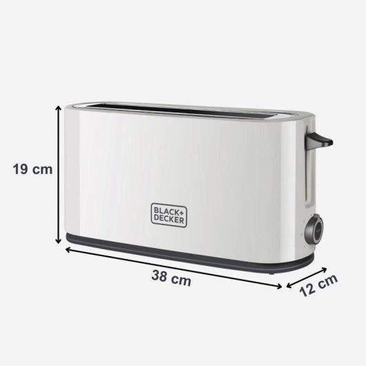 Tostador Black & Decker Bxto1001e 1000W Ranura Extra Grande 7 Niveles