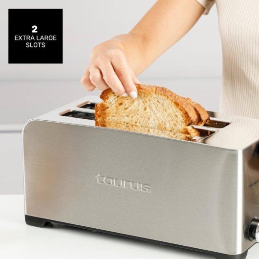 Tostadora Taurus Mytoast Duplo Legend 1400W 2 Ranuras Extralargas