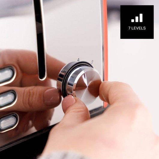 Tostadora Taurus Vintage II Coral 950W 2 ranuras 7 niveles