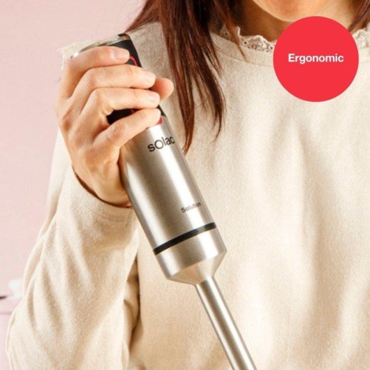 Batidora de Mano Solac Solution 1503, 1500W, 21 Velocidades Ajustables + Turbo