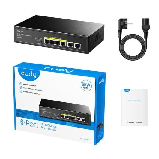 Schneller Ethernet PoE Switch Cudy FS1006P 6 Ports