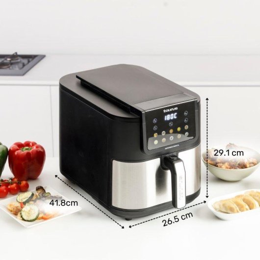 Freidora de Aire Taurus Air Fry Digital Compact XL 8L 1700W 8 Programas Pantalla Táctil