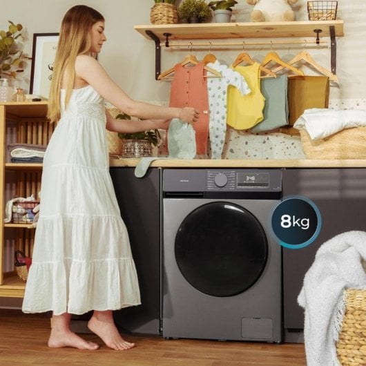 Lavadora Bolero DressCode 8450 Inverter Carga Frontal 8 kg 1400 rpm A-20% Steel