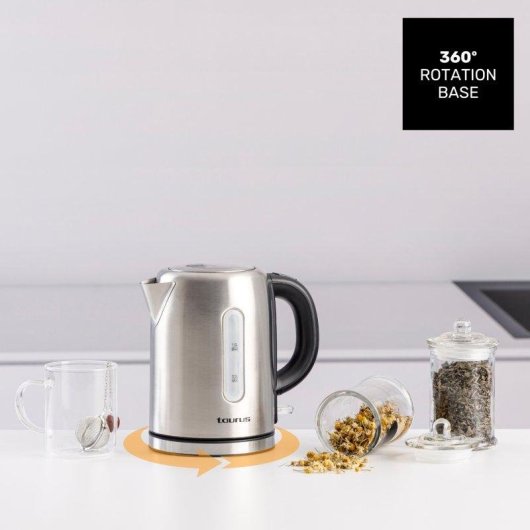 Hervidor Eléctrico Taurus Selene Compact 2400W 1L Base Giratoria 360º