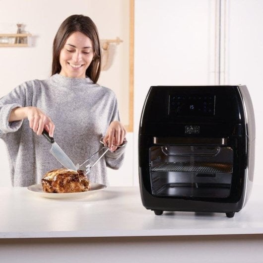 Freidora de aire Black & Decker BXAFO1200E 12 L 1700 W con ventana y asador