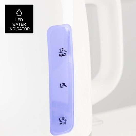 Hervidor Eléctrico Taurus Aroa 2200W 1,7L Acero Inoxidable Base 360°