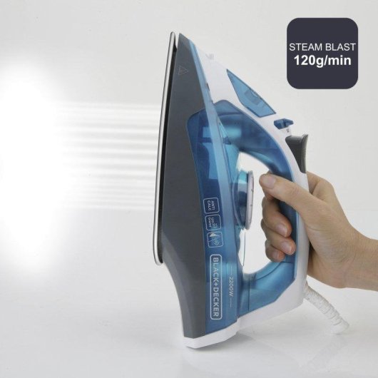 Plancha de Vapor Black+Decker 2200W Golpe Vapor 120g/min Antical