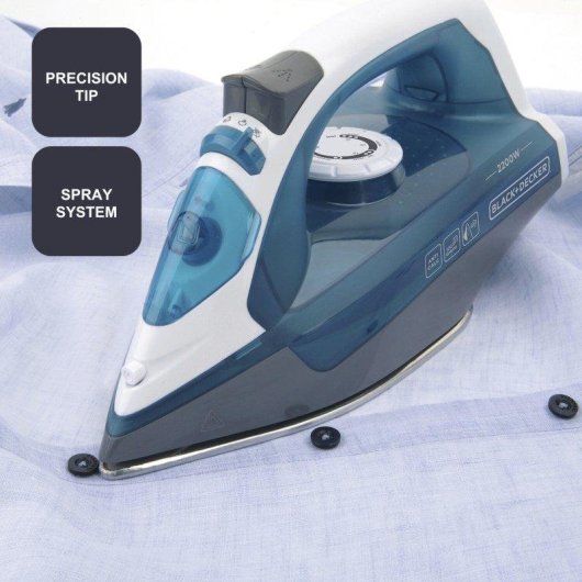 Plancha de Vapor Black+Decker 2200W Golpe Vapor 120g/min Antical