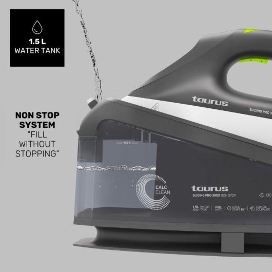 Centro de planchado Taurus Sliding Pro 3000 Non Stop 3000W vapor 130g/min