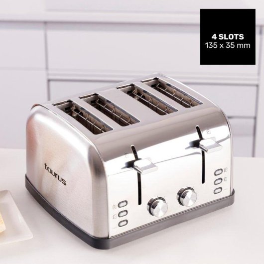 Tostador Taurus Vintage Four 1900W 4 Ranuras 7 Niveles