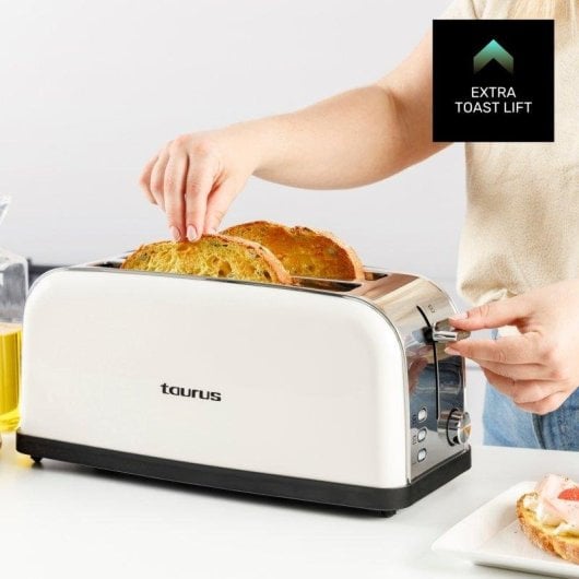 Tostadora Taurus Vintage Cream 1500W 2 Ranuras Extra Largas 7 Niveles
