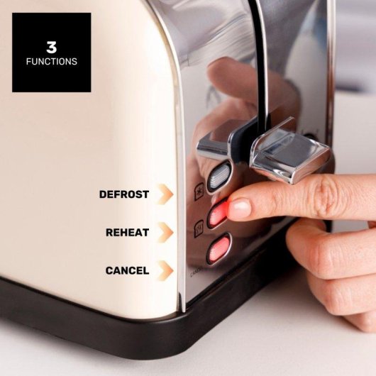 Tostadora Taurus Vintage II Cream 950W 2 ranuras 7 niveles