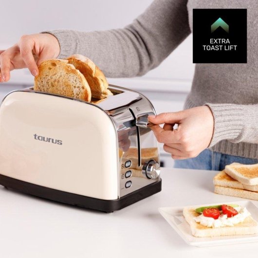 Tostadora Taurus Vintage II Cream 950W 2 ranuras 7 niveles