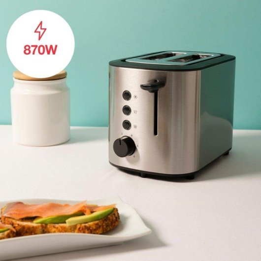 Tostador Solac Buon Giorno Mini Inox 870W 2 rebanadas