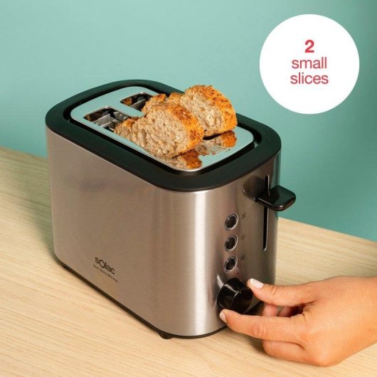 Tostador Solac Buon Giorno Mini Inox 870W 2 rebanadas