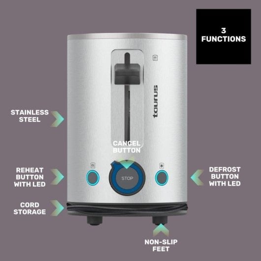 Tostadora Taurus Mytoast II Legend 900W 2 ranuras 7 niveles