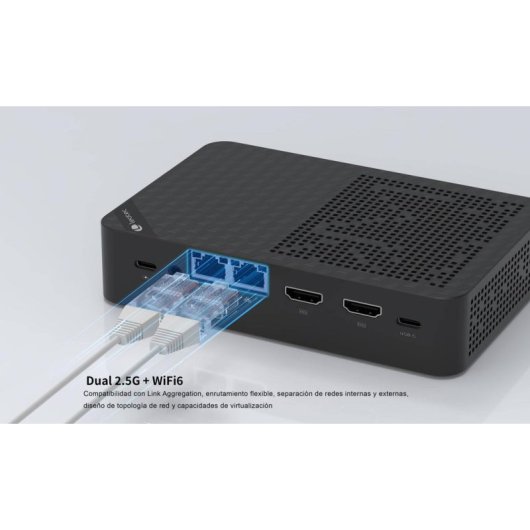 Barebone Leotec LEMPC23 Intel N150 12GB RAM 512GB NVMe SSD Wi-Fi 6 Dual LAN 2.5GbE