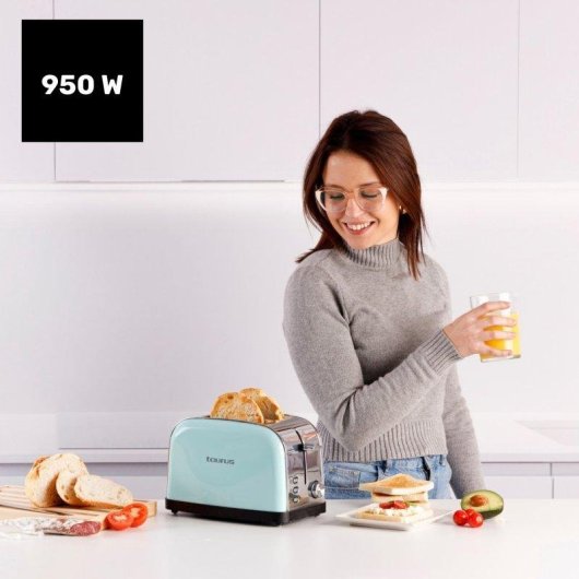 Tostadora Taurus Vintage II Mint 950W 2 ranuras 7 niveles