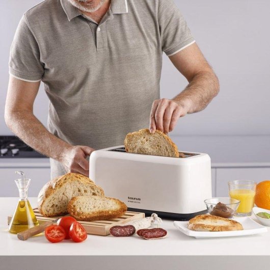 Tostadora Taurus Mytoast Duplo Cool 1450W 2 ranuras extra largas y anchas