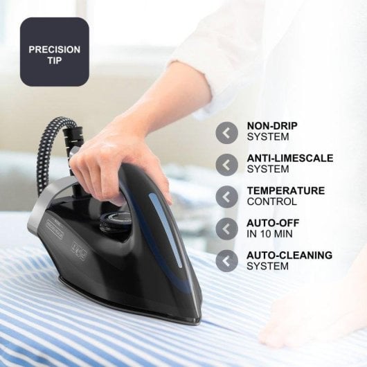 Centro de planchado Black & Decker BXSS2800E 2800W 1.5L Golpe Vapor 400g/min