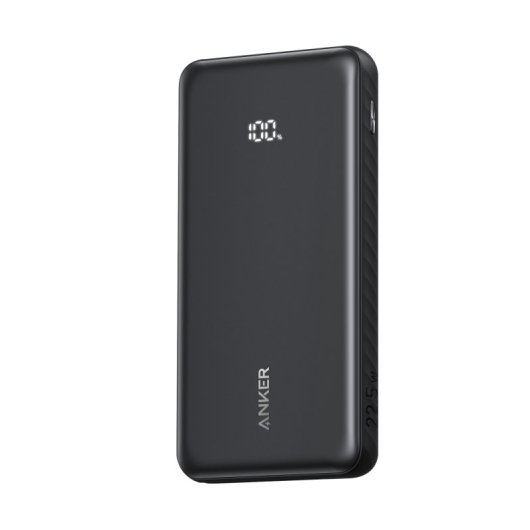 Power Bank Anker Zolo 10.000 mAh, 30W, 1 USB-C, 1 Cable retráctil USB-C, 1 USB-A Negro