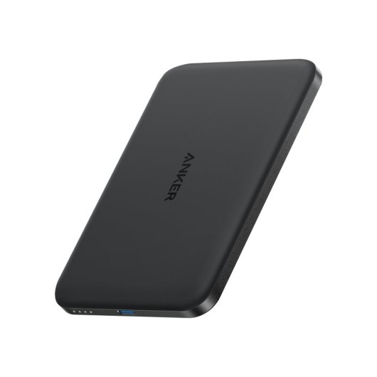 Power bank Anker Nano 5.000 mAh ultrafino, 15W Qi2 carga inalámbrica, Compatible con MagSafe, Negro