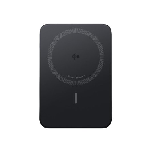 Power bank Anker Nano 5.000 mAh ultrafino, 15W Qi2 carga inalámbrica, Compatible con MagSafe, Negro