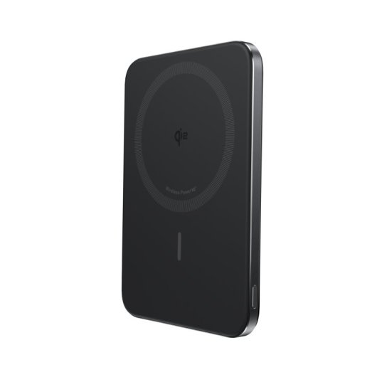 Power bank Anker Nano 5.000 mAh ultrafino, 15W Qi2 carga inalámbrica, Compatible con MagSafe, Negro