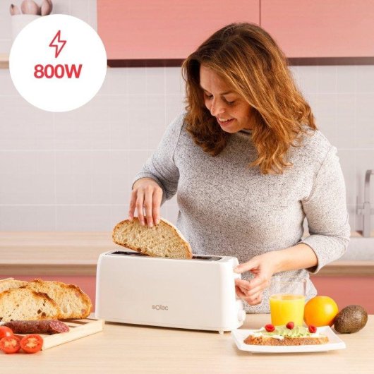 Tostador Solac Buon Giorno 800W Ranura Larga 6 Niveles