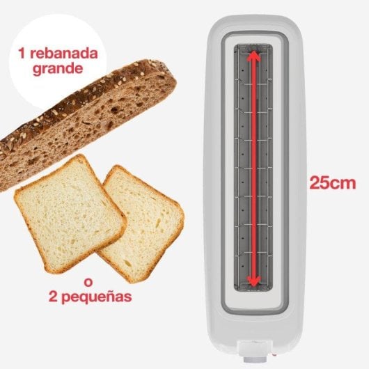 Tostador Solac Buon Giorno 800W Ranura Larga 6 Niveles