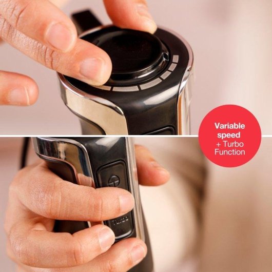 Batidora de Mano Solac Pro Chef 1501 1500W 4 Cuchillas Inox Turbo