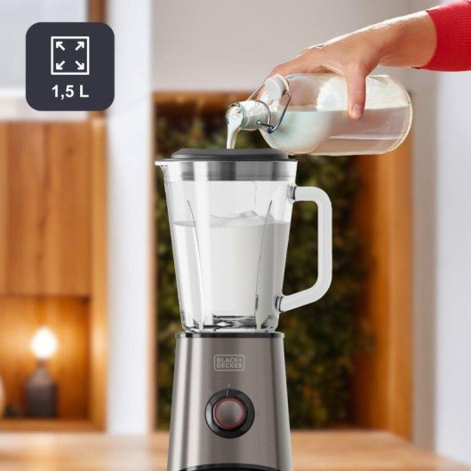 Batidora de Vaso Black & Decker 800W Jarra 1.5L 4 Cuchillas