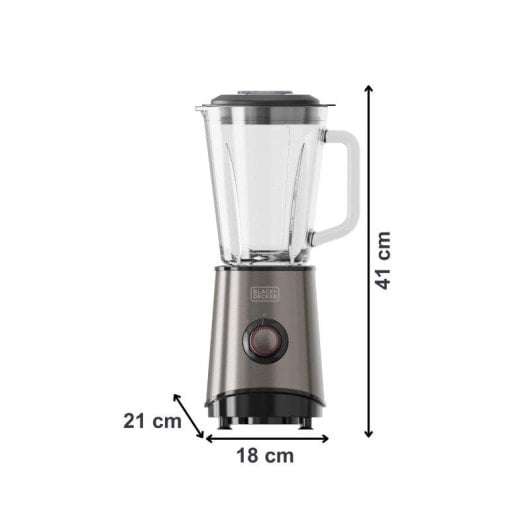 Batidora de Vaso Black & Decker 800W Jarra 1.5L 4 Cuchillas