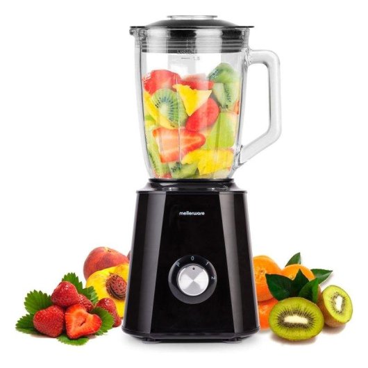 Batidora de vaso Mellerware Mixy! 1500W Turbo 1.5L jarra 2 velocidades Cuchillas de 6 hojas