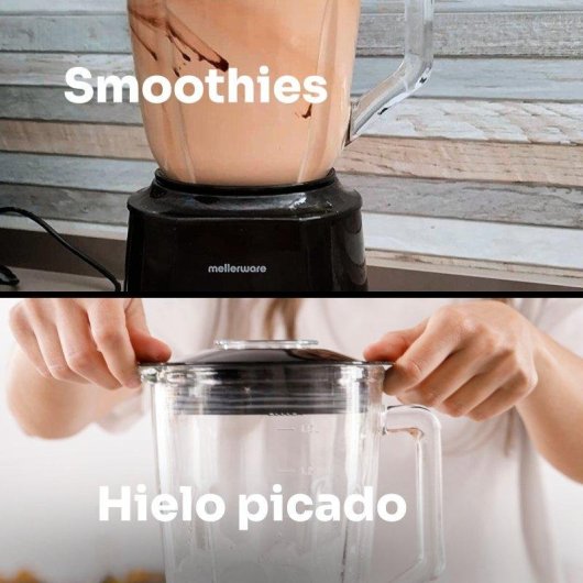 Batidora de vaso Mellerware Mixy! 1500W Turbo 1.5L jarra 2 velocidades Cuchillas de 6 hojas