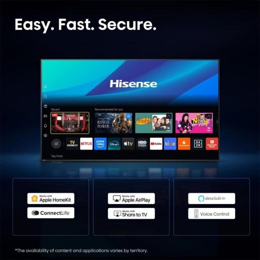 TV Hisense QLED 55A6S 55" 4K UltraHD 60Hz Smart TV HomeOS HDR10 Dolby Vision IQ