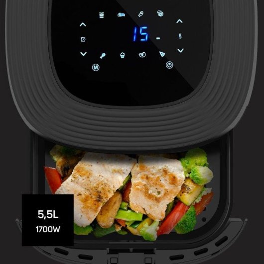 Freidora de Aire Taurus Air Fry Digital 6S 5,5L 1700W 8 Programas Digital