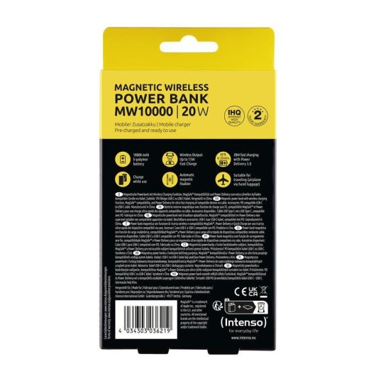 Externe Batterie Intenso MW10000 MagSafe 15W USB-C PD 20W
