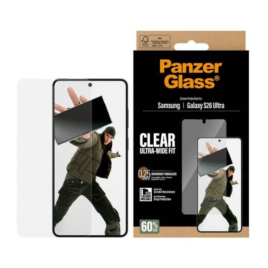Protector de écran PanzerGlass Ultra-Wide Fit Samsung Galaxy S26 Ultra