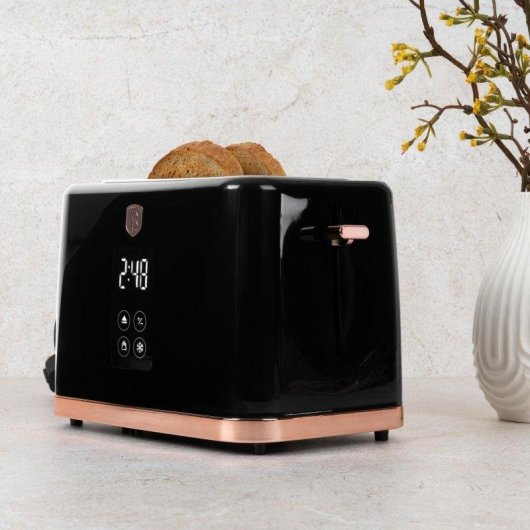 Set Hervidor Eléctrico Tostadora Berlinger Haus Black Rose 2200W 2 Rebanadas
