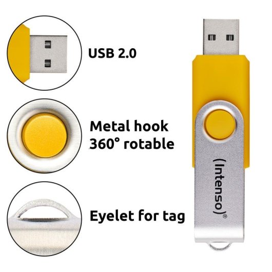 Memoria USB Intenso Office Line 64 GB USB-A 3.2 Gen 1 Multicolor 5 unidades