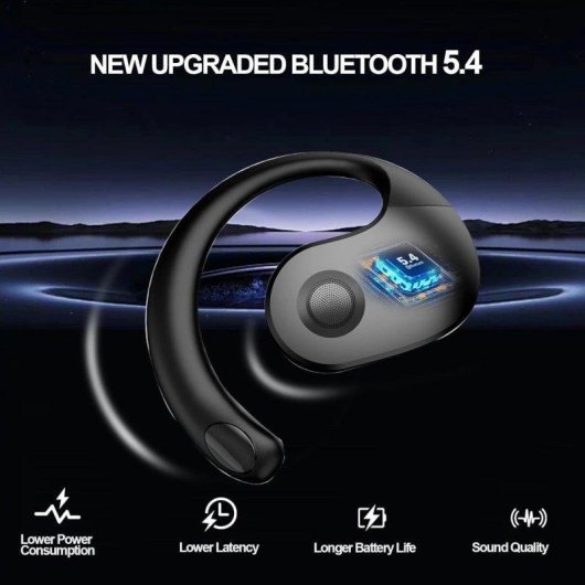 Auriculares Klack OWS-JM13 inalámbricos Bluetooth 5.4 con traducción IA y conducción ósea IPX5 negro