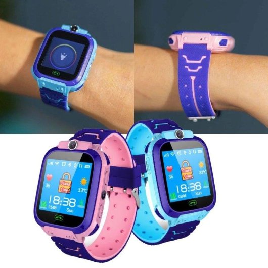 Klack Pack 2 Smartwatches GPS Botón SOS Cámara HD Azul Rosa Control Parental