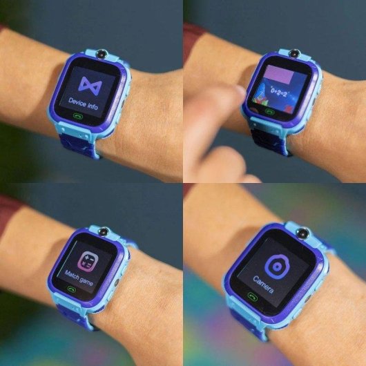Klack Pack 2 Relojes Inteligentes GPS Botón SOS Cámara HD Azul Control Parental
